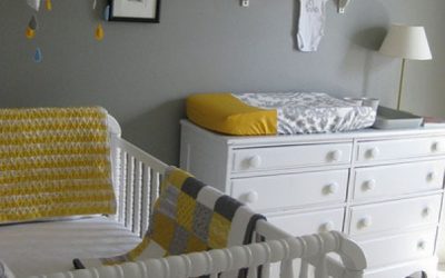 Inspiratie: babykamer met gele accenten